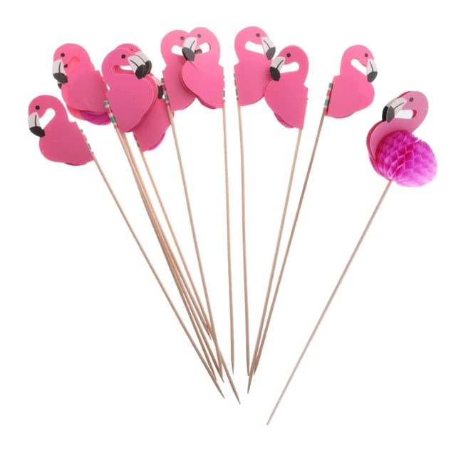 10 Piezas De Fmingo Picks Pastel De Adornos De Bienvenida Al Bebé Decoración Del Partido Yotijar Flamingo Cake Topper