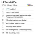 thumbnail image 2 of Impresora HP Envy 6555e Inalámbrica Multifuncional de Inyección de Tinta a Color, 2 of 9