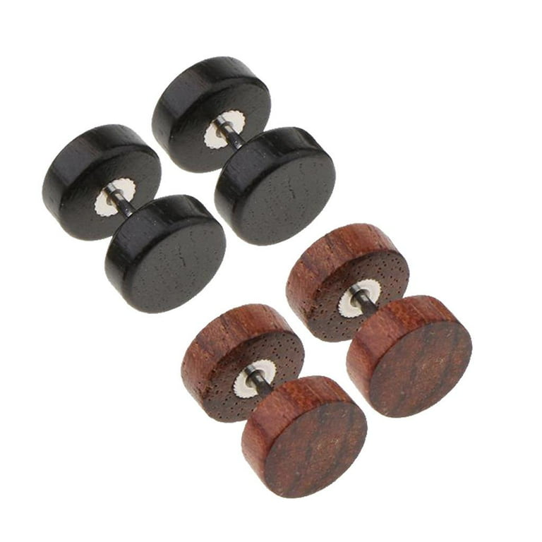 Fake Ear Plug Gauge Stud Earrings Stainless Steel Screw Piercing 16g 1.2x6x6mm Walmart