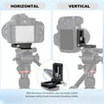 thumbnail image 6 of koolehaoda Foldable L-Shaped Quick Release Plate Camera L Bracket Vertical Horizontal Switching with 1/4 Inch Screw Replacement for DSLR Camera(K-12), 6 of 8