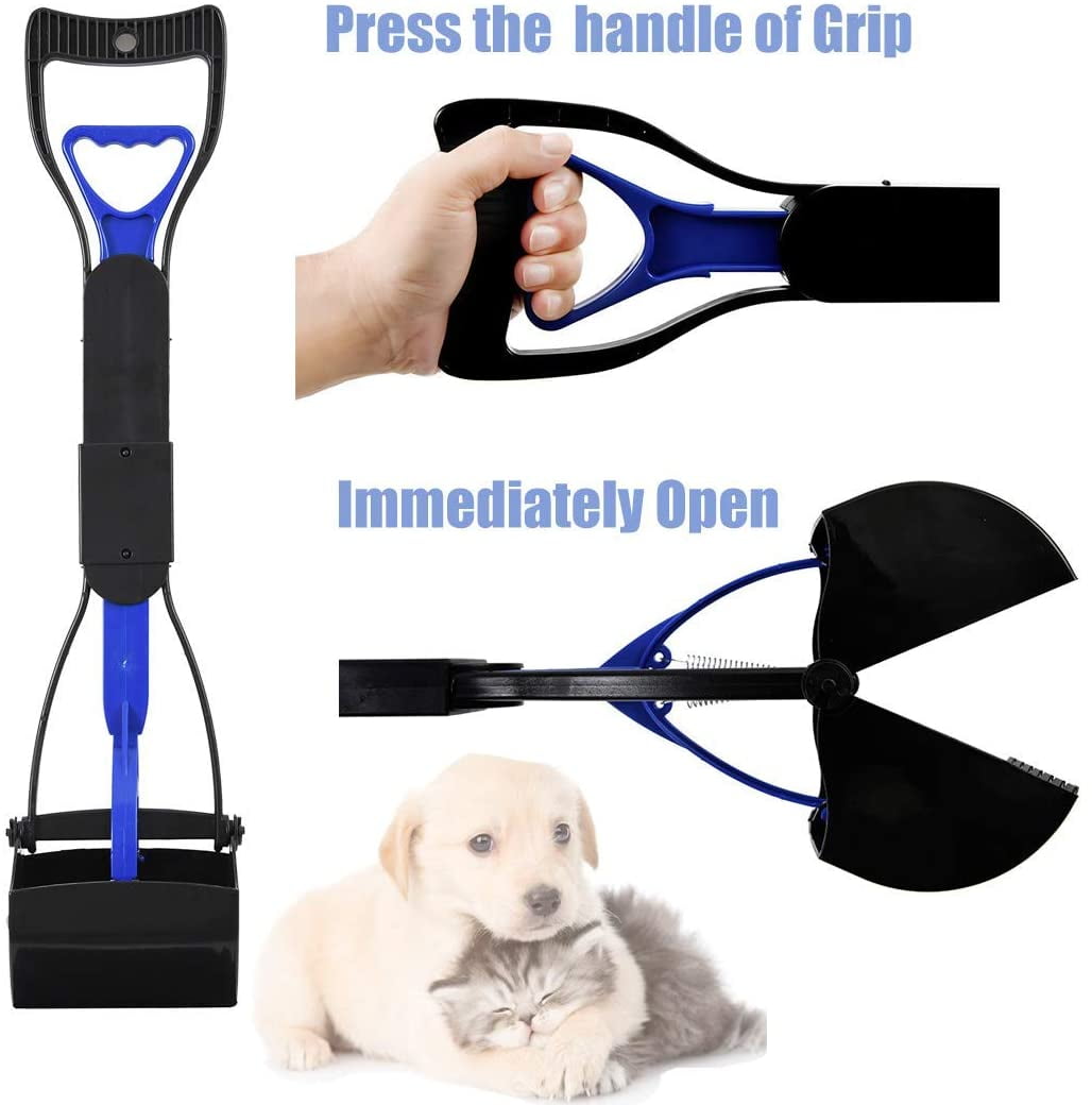 Foldable Dog Poop Long Handle Jaw Pet Pooper Scoopers For Large Small