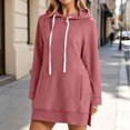 thumbnail image 2 of COMVALUE Womens Warmy Sweatshirt Oversized Hoodie Dress with Pockets | shirt dresses for women 2026 women's fashion hoodies & sweatshirts lightweight hoodies for women (Watermelon Red, 3XL), 2 of 6