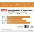 thumbnail image 2 of Lenovo Ideapad 5 14" 1080p Touchscreen Laptop, AMD Ryzen 7 5700U, 8GB RAM, 512GB SSD, Windows 11 Home, Backlit Keyboard,Graphite Grey with Tigology Accessories, 2 of 9