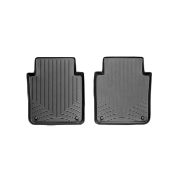WeatherTech Custom Fit FloorLiners compatible with 2004-2010 Audi A8L - 2nd Row (2-Piece Liner), Black