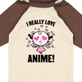 thumbnail image 4 of Inktastic I Really Love Anime with Cute Anime Cat and Hearts Boys or Girls Long Sleeve Baby Bodysuit, 4 of 5