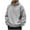 #102-Gray, variant on Men's Oversized Hoodie Casual Sweatshirts Long Sleeve Hooded Pullover Snap Hoodies with Pocket Streetwear for Unisex