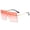 Pink, variant on Womens Vintage Oversized Sunglasses Square Rimless UV400