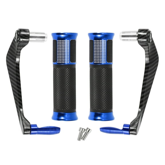 Unique Bargains 7/8" 22mm 15/16" 24mm Motorcycle Hand Grips Cover Kit Aluminum Alloy Handlebar End Grips Blue