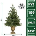 thumbnail image 3 of Fraser Hill Farm Set of Two 3-Ft. Noble Fir Artificial Trees with Metallic Urn Bases, FFNF042-0GR/SET2, 3 of 11