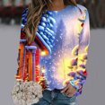 thumbnail image 1 of Qiopertar Mode Femmes Imprimé Col Rond Pull Manches Longues Blouse Confortable Chandail en Molleton Liquidation Livraison Gratuite à Moins de 5$ jusqu'à 90 % de Réduction, 1 of 5