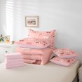 thumbnail image 6 of Manfei Cartoon Rainbow 7-Piece King Bedding,Pink Princess Bowtie King Bed in a Bag,Pink Reversible, 6 of 7
