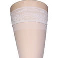thumbnail image 3 of Truform Sheer Thigh High Stockings: 15 - 20 mmHg, Ivory, Medium, 3 of 9