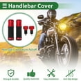 thumbnail image 3 of Unique Bargains 7/8" 22mm 15/16" 24mm Motorcycle Hand Grips Cover Kit Aluminum Alloy Handlebar Grips Red 1 Set Diamond Pattern, 3 of 7