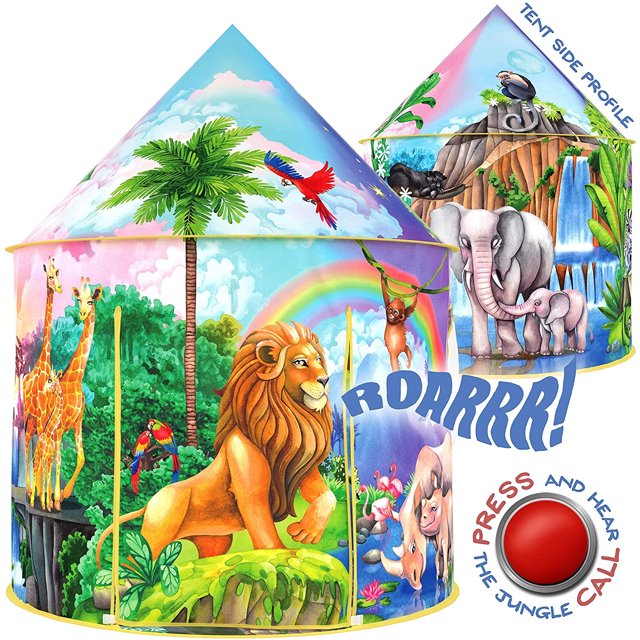 Wyamp;O Jungle Adventure Kids Tent con boton de llamada en l Wyamp;O Wyamp;O