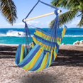 thumbnail image 2 of Hammock Chair Hanging Rope Swing - Max 500 Lbs - 2 Cushions Included - Steel Spreader Bar with Anti-Slip Rings - for Any Indoor or Outdoor Spaces (Beige), 2 of 9