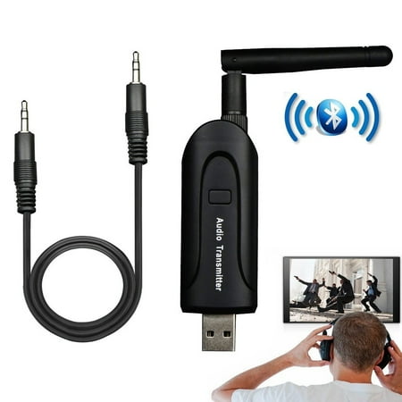 Bluetooth Dongle For Tv TSV Bluetooth Audio Transmitter for TV, Universal USB Wireless Audio Transmitter Dongle Connected 3.5mm AUX Output Portable Stereo Audio Devices ()