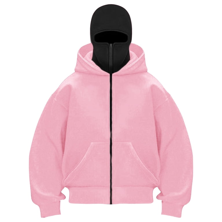 AJTQTH Unisex Boys Girls Balaclava Hoodie with Face Mask Kids Full
