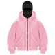 thumbnail image 4 of Chaqueta deportiva de invierno de color liso para niños, de manga larga, con capucha, informal, con cremallera y bolsillos, de poliéster, 4 of 5