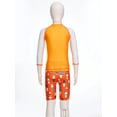 thumbnail image 6 of vastwit Kids Boys Rash Guard Swimsuit Shark Fish Print Long Sleeve Swim Shirts with Shorts Set Orange 8-9, 6 of 7
