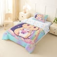 thumbnail image 2 of Erosebridal Cartoon Capybara Bubble Tea Twin Comforter Sets 3-Piece For Boys Girls,Cute Rainbow Animal Bedding Set For Kids,Microfiber Bedroom Decor, 2 of 7