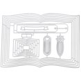 thumbnail image 1 of EeaseMX 1 juego de troqueles de corte de libros, resistentes suministros para troqueles de álbumes de recortes para hacer, 1 of 7
