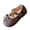 A-Brown, variant on Girls Vintage Lace Bow Flats Shoes Round Toe Solid Color Soft Sole Casual Shoes for Spring Summer School Daily A-Beige