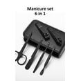 thumbnail image 3 of Germany 6 Pcs Portable Luxury Manicure Sets Pedicure Kits Bright Black Nail Clipper Set Personal Care Tools Eyebrow Scissors, 3 of 8