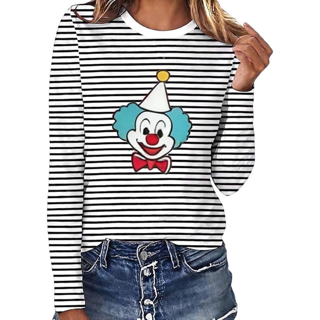 T-shirts à Manches Longues pour Femmes, Décontractés, à Rayures Imprimées, Manches Raglan, Col Ras du Cou, pour Usage Quotidien, Hauts Actifs à Manches Longues pour Femmes