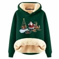 thumbnail image 1 of WILLBEST Sudadera para Mujer Womens Casual Plus Velvet Christmas Series Printed Long Sleeve Hooded Sweatshirt XXXX-Grande, 1 of 4