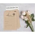 thumbnail image 5 of Inkdotpot Rustic Kraft PaperAdvice And Wishes Set Of 50 Bridal Shower Advice Game ActivityCards, 5 of 7