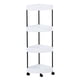 thumbnail image 1 of Carrito organizador de cocina con ruedas bloqueables, estante rodante y cesta de almacenamiento de varios niveles. Blanco, 1 of 9