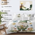thumbnail image 4 of Spring Green Gnomes Bedding 3 Piece Duvet Cover Set Full Size, Mushroom Gift Botanical Soft Microfiber Comforter Cover with Zipper Closure & Pillowcases, Wrinkle & FadeResistant Quilt Cover, 4 of 9