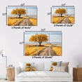 thumbnail image 4 of Designart Trees framed wall art decor, Tree White Framed Wall Art, Monochrome Yellow And Grey Tree Euphony I , Extra large Traditional White Framed Wall Art, White Color Frame, 4 of 5