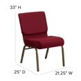 thumbnail image 4 of Bowery Hill Church Stacking Chair in Gold and Burgundy, 4 of 9