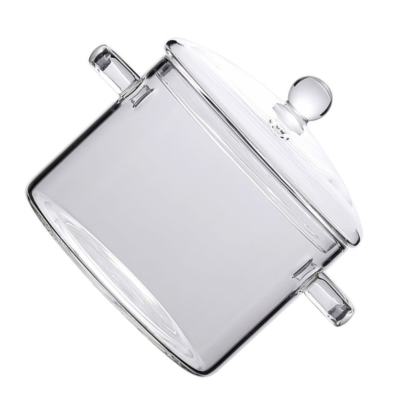 High boron silicate glass instant noodles pot stew pot, transparent double-ear pot, home use open fire electric pottery pot soup pot