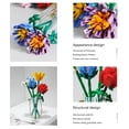 thumbnail image 3 of 5 Random Set Building Blocks Flowers  Artificial Flower Bouquet for Flower Lovers  Gift for Birthday Valentine Mather (No Vase), 3 of 8