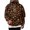 Yellow, variant on Hsovts Fall Season Halloween Themed Hooded Sweatshirt for Men, Pumpkin Spider Web Ghost All Over Print Casual Loungewear Pullover Beige L