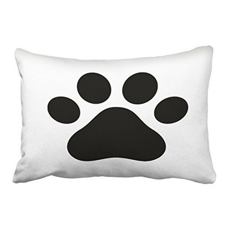Winhome Vintage Popular Black And White Dog Paw Print Square
