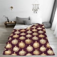 thumbnail image 5 of Fuzoiu Golden Christmas Balls Print Ultra-Soft Micro Fleece Blanket,All Seasons Flannel Throw, Lightweight Blanket for Bed, Sofa, Couch, Movie Night, Camping, and Travel-50"x40", 5 of 7