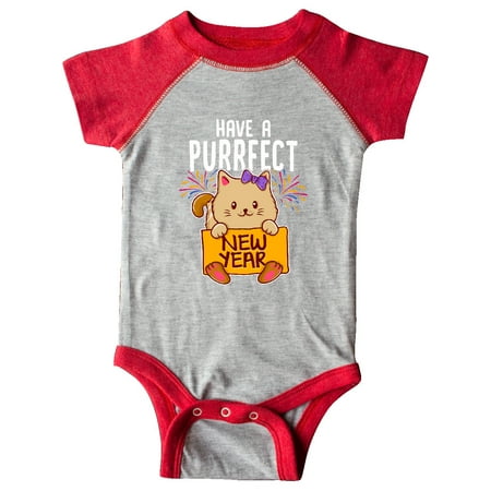 

Inktastic Cat New Years Greeting Gift Baby Girl Bodysuit
