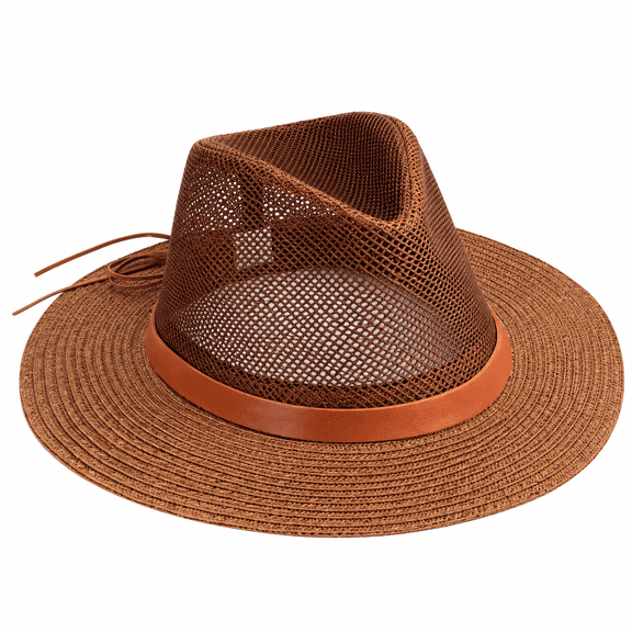FLORNIX Straw Sun Hat Wide Brim for Men and Women - Handcrafted,Lightweight Golf and Beach Hat Straw Hats for Men