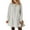 Beige, variant on UVN Fall Dresses for Women Winter Long Sleeve Crewneck Oversized Casual Pullover Patchwork Sweatshirt Dress