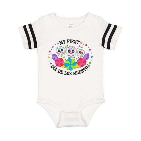 

Inktastic My 1st Dia De Los Muertos with Sugar Skulls and Flowers Gift Baby Boy or Baby Girl Bodysuit
