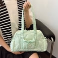 thumbnail image 4 of Puffer Tote Bag Quilted Crossbody Bags for Women Puffy Shoulder Handbag Carry on Weekender Bag Y2k Bow Purse Travel Work, 4 of 5