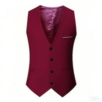Mens Vests, Men's Suit Vest Business Suit Vests for Men Formal Slim Fit Solid Wedding Dress Waistcoat for V-Neck Tuxedo Vest M-5XL