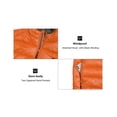 thumbnail image 6 of Mapamyumco Men’s Puffer Vest Lightweight with Hood, Water-Resistant Jacket Sleeveless for Hiking Ski Persimmon Orange 3XL, 6 of 7