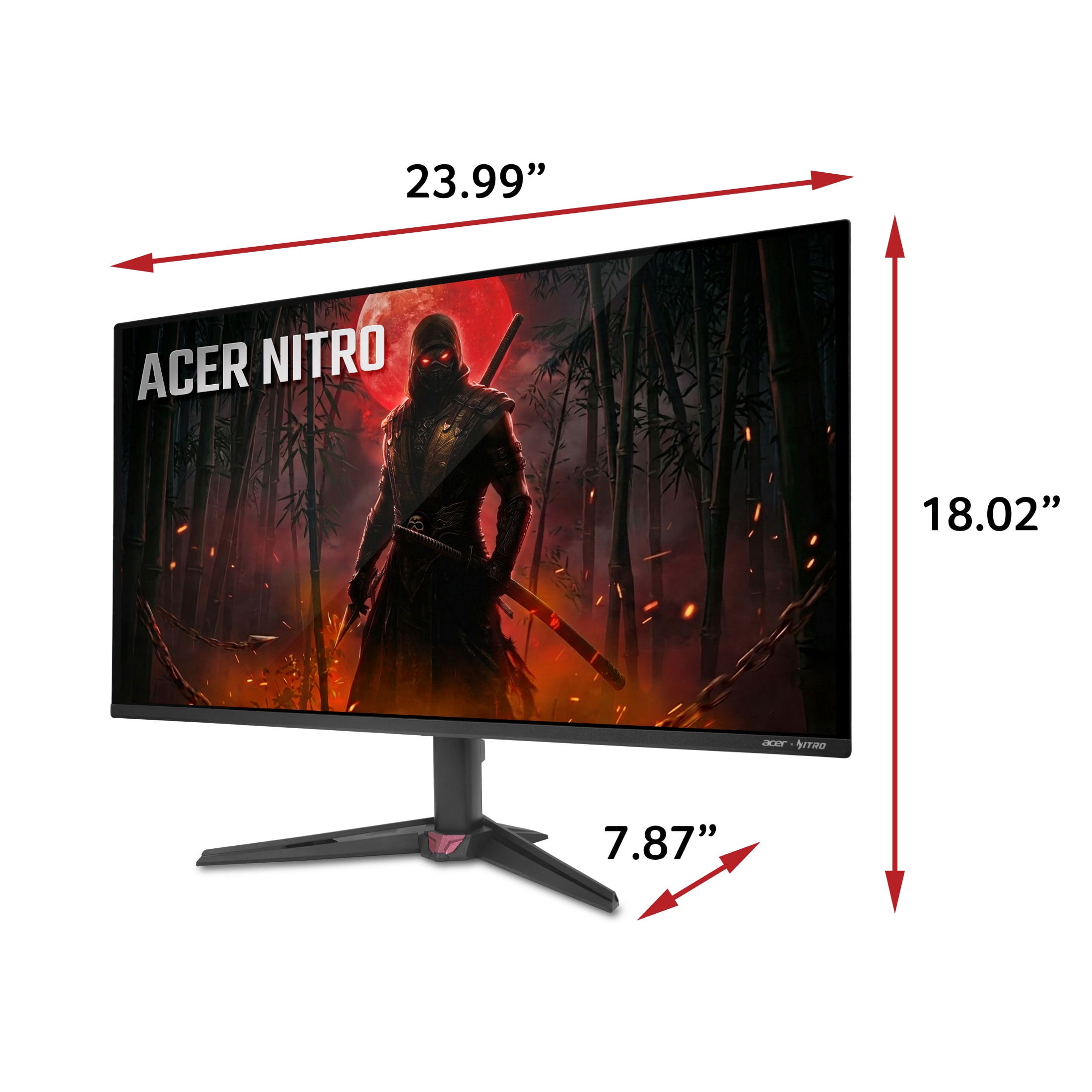 Acer Nitro 27" WQHD (2560 x 1440) QD-OLED Gaming Monitor, AMD FreeSync Premium Technology, 240Hz Refresh Rate, 0.03ms Response Time, 400nits at HDR 10%, DCI-P3 99%, Black, VG277U Xbiip