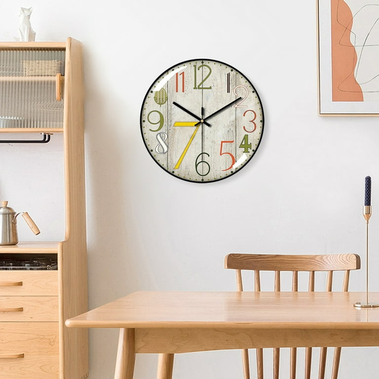 Dragon Design Wooden Wall Clock – 12 Inch, Silent Non-Ticking, Battery Operated (AA, Not Included)