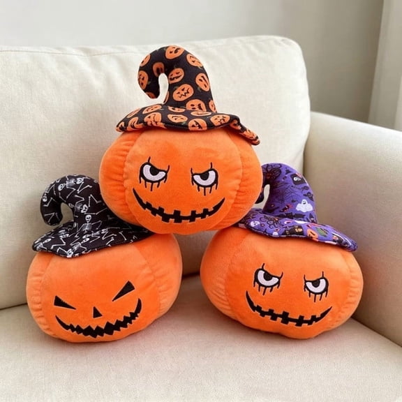 3pc Halloween Pumpkin Plush,Pumpkin Plush Pillow, For Halloween Decorations And Gifts,Halloween Decorations