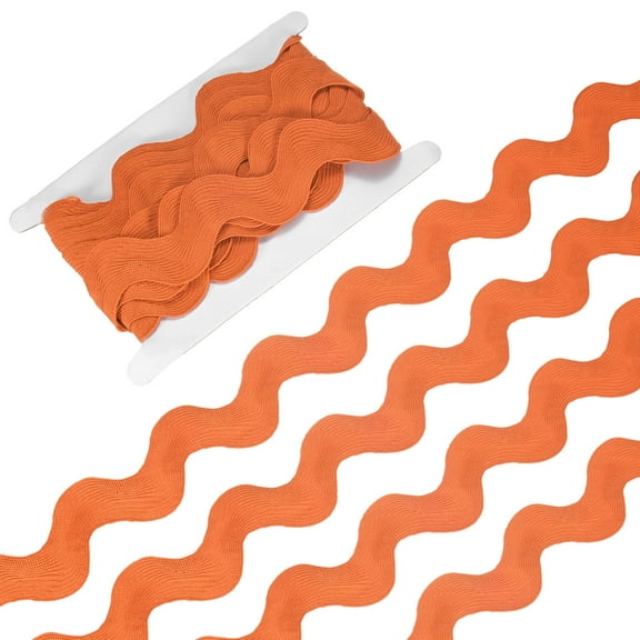 Rick Rack Trim, 5 Yard 30mm / 1.2 Inch Wave Bending Fringe Trimming Ribbon [Orange]